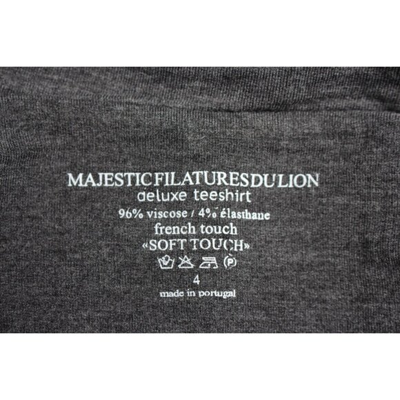 Majestic Filatures - sz 4 - L or XL - Soft Touch One Button Blazer, Grey - Picture 4 of 9